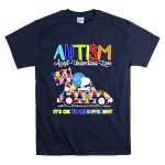 Snoopy and Woodstock Detroit Lions Autism its ok to be different T Shirt 7