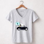 Snoopy and Woodstock Driver Car Seattle Kraken 7 Womens V Neck.jpg
