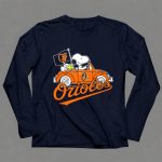 Snoopy and Woodstock Driving Baltimore Orioles Car with Flag 6 Long Sleeves