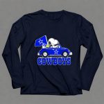 Snoopy and Woodstock Driving Car Cowboys Flag 6 Long Sleeves
