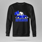 Snoopy and Woodstock Driving Car Cowboys Flag 9 Sweatshirt