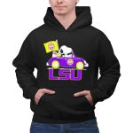 Snoopy and Woodstock Driving Purple LSU Car with Flag 2 Hoodie 1.jpg