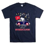 Snoopy and Woodstock Driving car just a girl who lover fall and love Carolina Hurricanes T Shirt 7.jpg