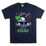 Snoopy and Woodstock Driving car just a girl who lover fall and love Dallas Stars T Shirt 7.jpg