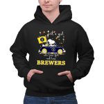 Snoopy and Woodstock Driving car just a girl who lover fall and love Milwaukee Brewers 2 Hoodie.jpg