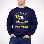 Snoopy and Woodstock Driving car just a girl who lover fall and love Milwaukee Brewers 3 Sweatshirt.jpg