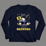 Snoopy and Woodstock Driving car just a girl who lover fall and love Milwaukee Brewers 6 Long Sleeves.jpg
