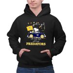 Snoopy and Woodstock Driving car just a girl who lover fall and love Nashville Predators 2 Hoodie.jpg