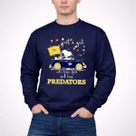 Snoopy and Woodstock Driving car just a girl who lover fall and love Nashville Predators 3 Sweatshirt.jpg