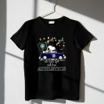 Snoopy and Woodstock Driving car just a girl who lover fall and love Oakland Athletics 1 T Shirt.jpg