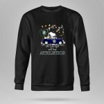Snoopy and Woodstock Driving car just a girl who lover fall and love Oakland Athletics 9 Sweatshirt.jpg