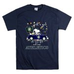 Snoopy and Woodstock Driving car just a girl who lover fall and love Oakland Athletics T Shirt 7.jpg