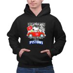 Snoopy and Woodstock Just a Girl Who Loves Christmas and Detroit Pistons 2 Hoodie