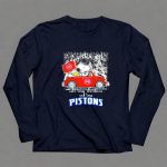 Snoopy and Woodstock Just a Girl Who Loves Christmas and Detroit Pistons 6 Long Sleeves