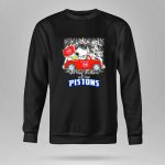 Snoopy and Woodstock Just a Girl Who Loves Christmas and Detroit Pistons 9 Hoodie