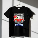 Snoopy and Woodstock Just a Girl Who Loves Christmas and Detroit Pistons T Shirt 1