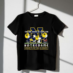 Snoopy and Woodstock Peanuts The One Where We Root For Notre Dame Fighting Irish 1 T Shirt.jpg