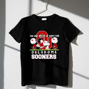 Snoopy and Woodstock Peanuts the one where we root for Oklahoma Sooners 1 T Shirt.jpg