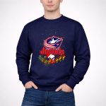 Snoopy and Woodstock Santa Christmas Columbus Blue Jackets 3 Sweatshirt.jpg