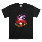 Snoopy and Woodstock Santa Christmas Columbus Blue Jackets T Shirt 6.jpg