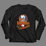 Snoopy and Woodstock Santa Christmas New York Islanders 4 Long Sleeves.jpg