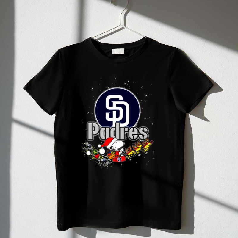 Snoopy And Woodstock Santa Christmas San Diego Padres 1 T Shirt.jpg