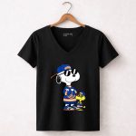 Snoopy and Woodstock Wear Clothing New York Islanders 7 Womens V Neck.jpg