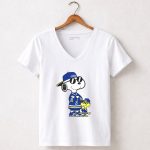 Snoopy and Woodstock Wear Clothing St Louis Blues 5 Womens V Neck.jpg