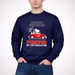 Snoopy and Woodstock driving car Carolina Hurricanes forever not just when we win 3 Sweatshirt.jpg