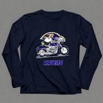 Snoopy and Woodstock driving motorbike Baltimore Ravens 6 Long Sleeves