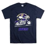 Snoopy and Woodstock driving motorbike Baltimore Ravens T Shirt 7