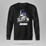 Snoopy and Woodstock driving motorbike Colorado Rockies 9 Sweatshirt.jpg