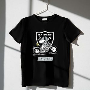 Snoopy And Woodstock Driving Motorbike Las Vegas Raiders Shirt