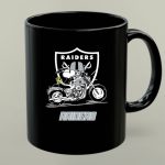 Snoopy and Woodstock driving motorbike Las Vegas Raiders 1 mug.jpg