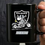 Snoopy and Woodstock driving motorbike Las Vegas Raiders 3 mug.jpg
