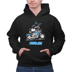 Snoopy and Woodstock driving motorbike Miami Marlins 2 Hoodie.jpg
