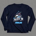 Snoopy and Woodstock driving motorbike Miami Marlins 6 Long Sleeves.jpg