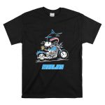 Snoopy and Woodstock driving motorbike Miami Marlins T Shirt 6.jpg