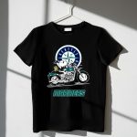 Snoopy and Woodstock driving motorbike Seattle Mariners 1 T Shirt.jpg