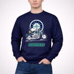Snoopy and Woodstock driving motorbike Seattle Mariners 3 Sweatshirt.jpg