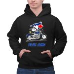 Snoopy and Woodstock driving motorbike Toronto Blue Jays 2 Hoodie.jpg