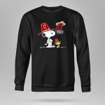 Snoopy and Woodstock in Miami Heat Hats with Team 9 Hoodie