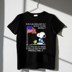 Snoopy and Woodstock with American Flag Tribute to Soldiers 1 T Shirt