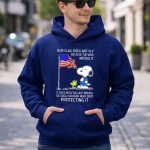 Snoopy and Woodstock with American Flag Tribute to Soldiers 8 Hoodie