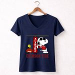 Snoopy and Woodstocks Alabama Crimson Tide 5 Womens V Neck
