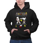 Snoopy and Woodstocks Autism Its Not A Disability Its A Different Ability 2 Hoodie