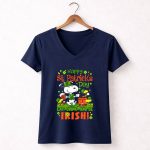 Snoopy and Woodstocks Eat Drink Beer and Be Irish 5 Womens V Neck