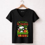 Snoopy and Woodstocks Eat Drink Beer and Be Irish 5 Womens V Neck1