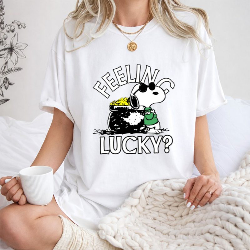 Snoopy And Woodstocks Feeling Lucky St Patricks Day 1 T Shirt