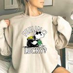 Snoopy and Woodstocks Feeling Lucky St Patricks Day 3 Sweatshirt